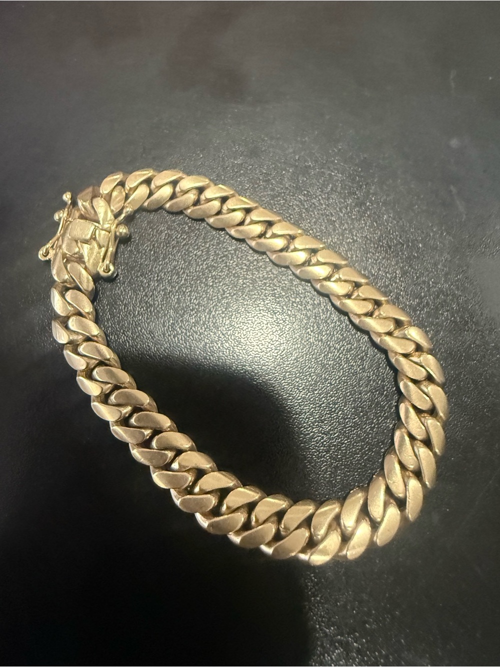 10k Miami cuban gold bracelet 8mm , 33.6 grams “7.5 inches long